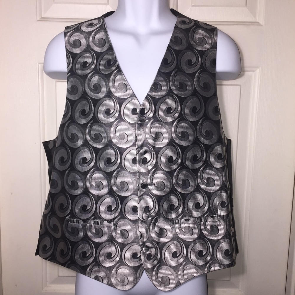 Vintage Bachrach 100% Silk Geometric pattern Vest